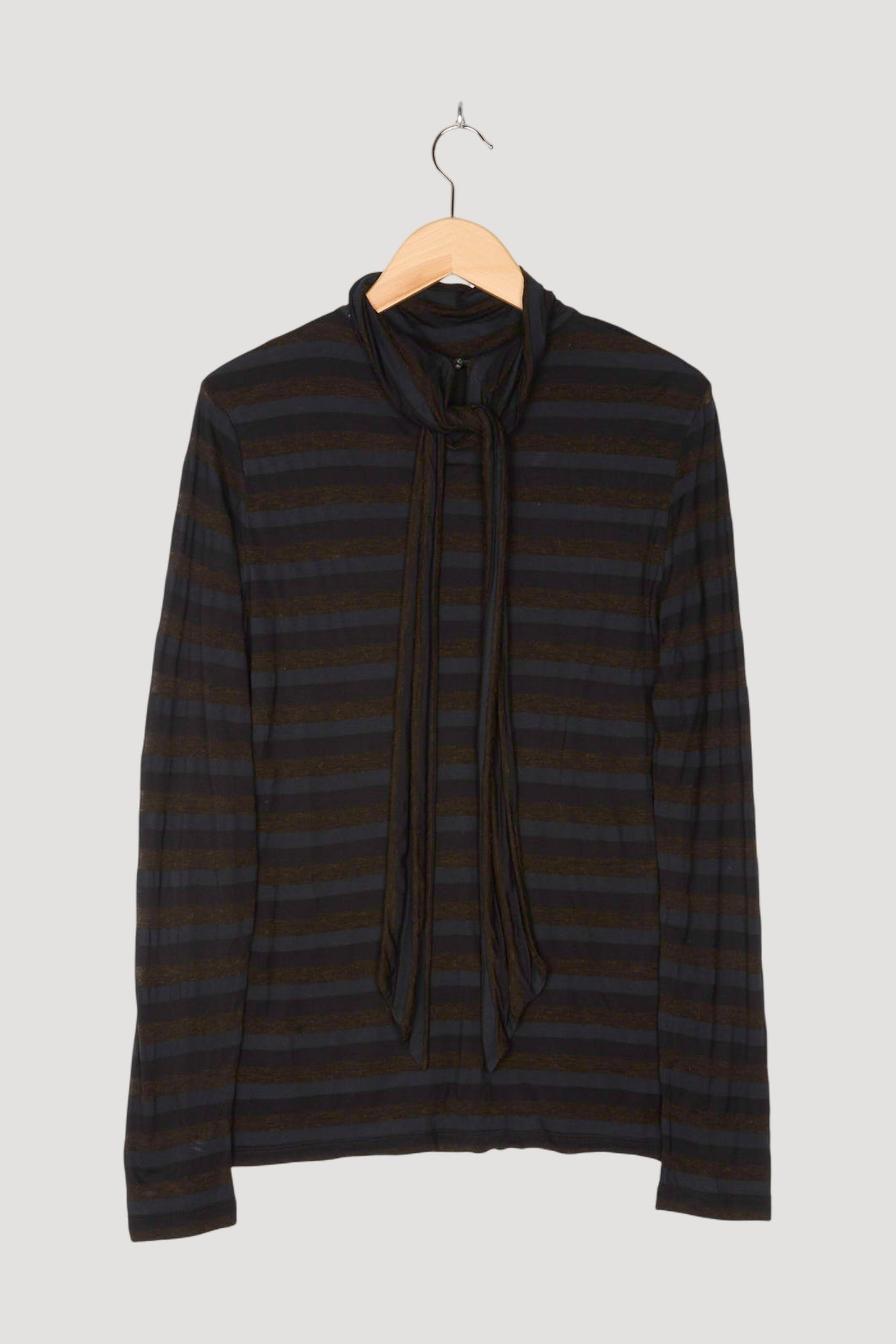 Secondhand Shirt-Bluse aus Modal mit Bio-Baumwolle und Schurwolle mit Modal