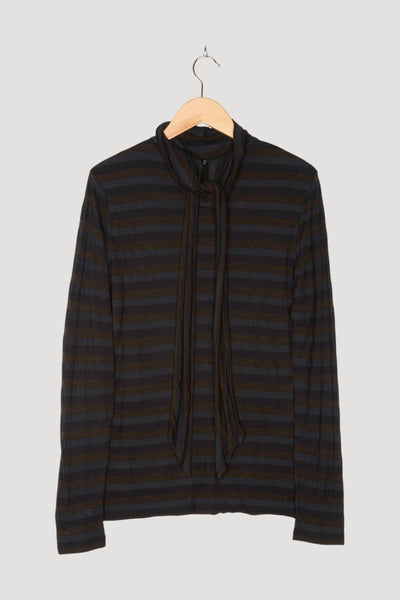 Secondhand Shirt-Bluse aus Modal mit Bio-Baumwolle und Schurwolle mit Modal