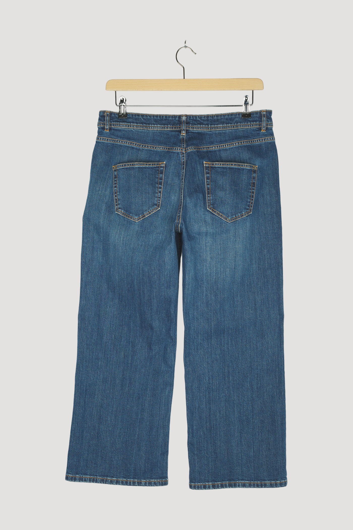 Secondhand Jeans Wide Leg Cropped aus Bio-Denim