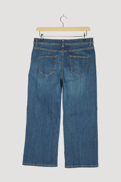 Secondhand Jeans Wide Leg Cropped aus Bio-Denim