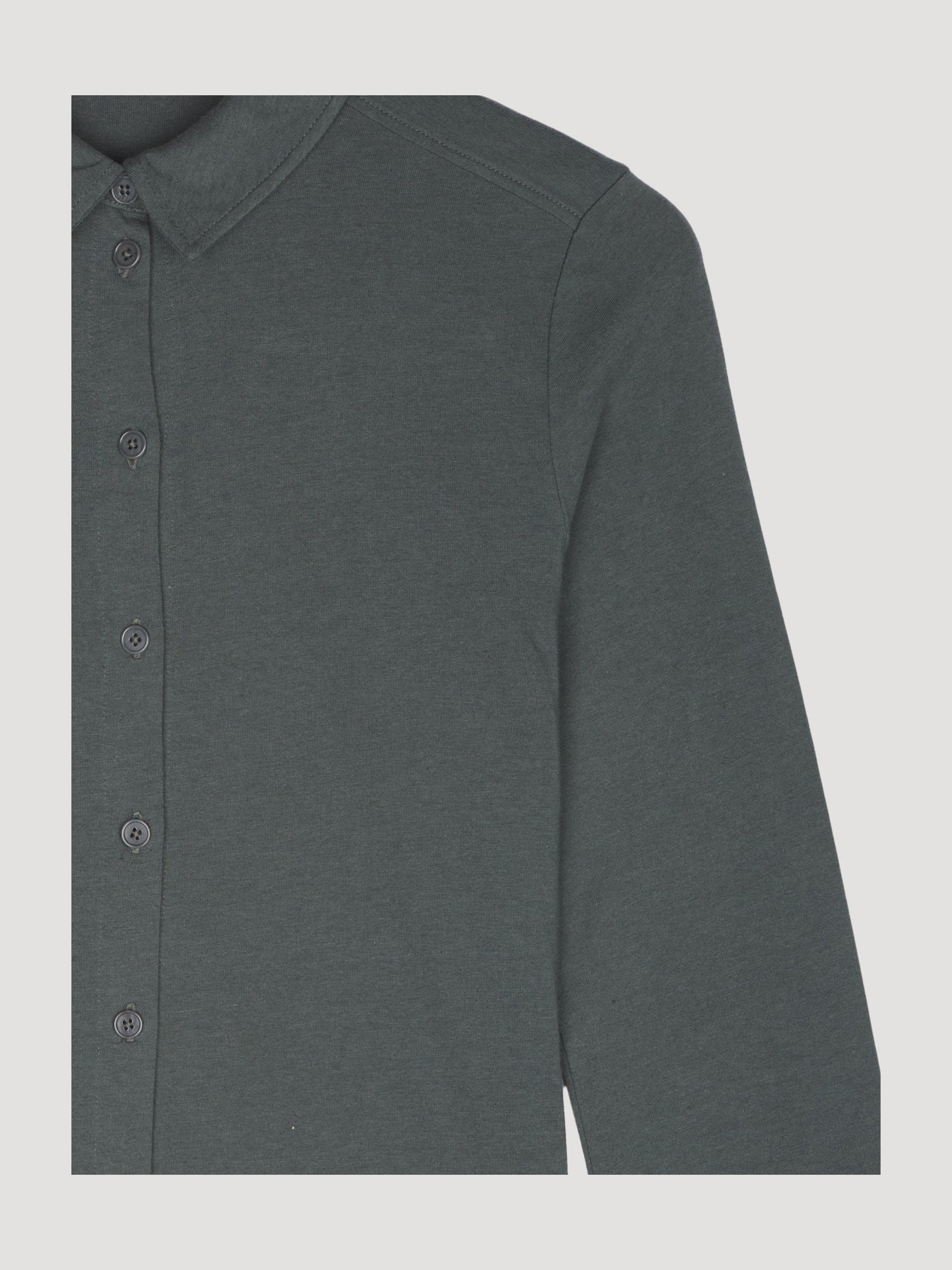 Secondhand Jersey-Bluse aus Bio-Baumwolle mit Bio-Schurwolle
