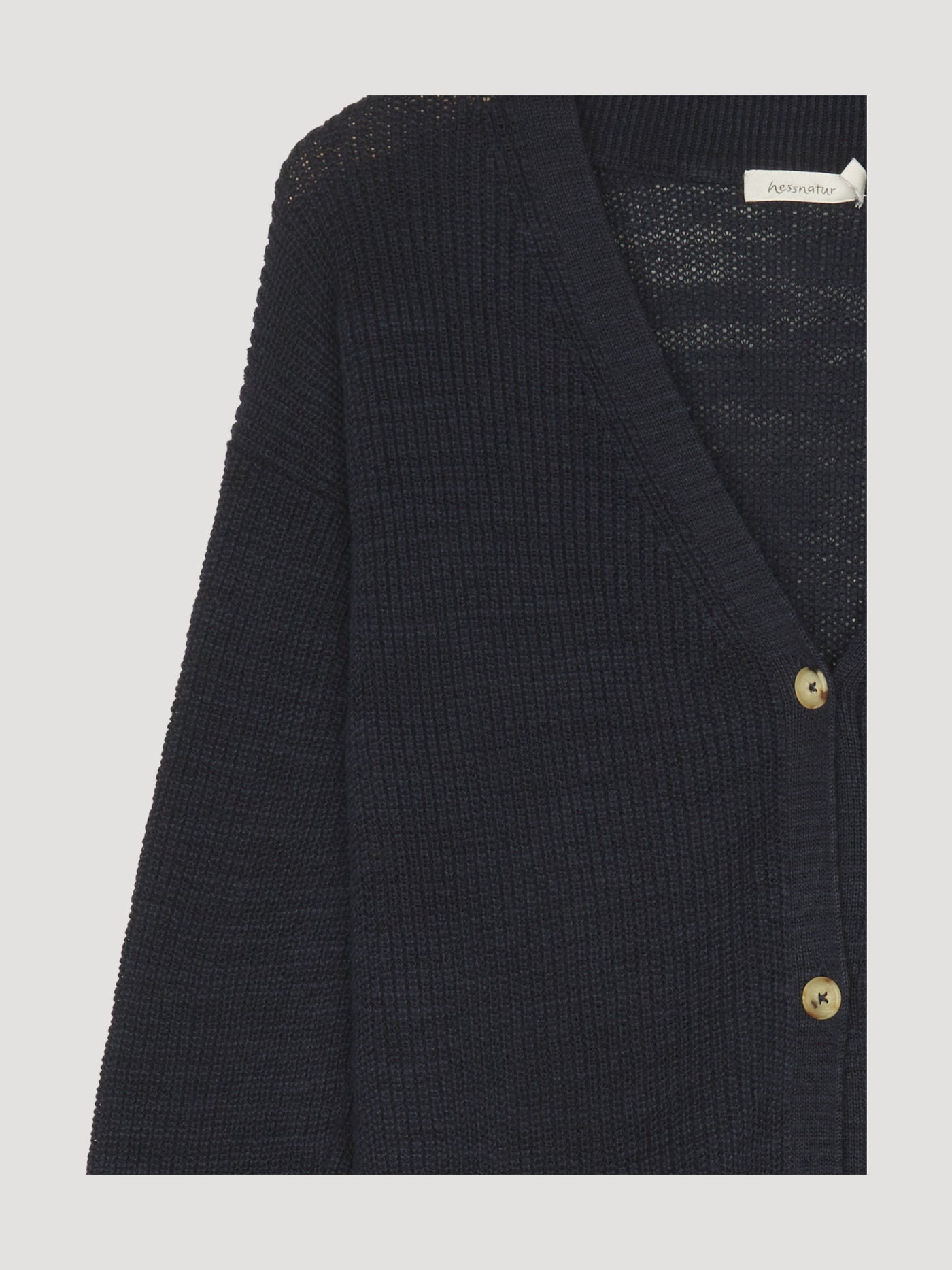 Secondhand Strickjacke aus Leinen mit Bio-Baumwolle