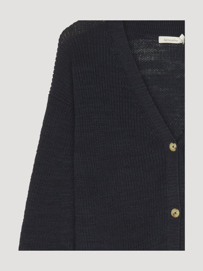 Secondhand Strickjacke aus Leinen mit Bio-Baumwolle