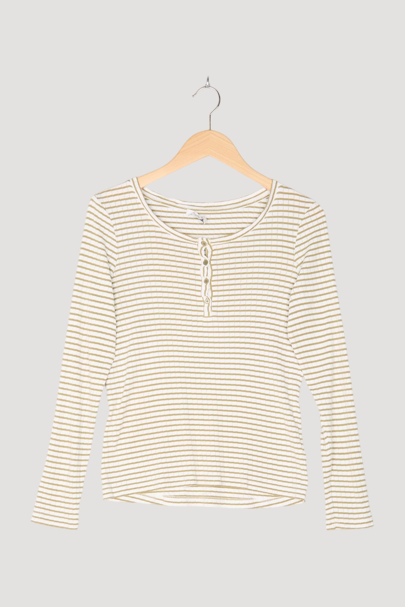 Secondhand Damen Langarm-Ringelshirt aus reiner Bio-Baumwolle
