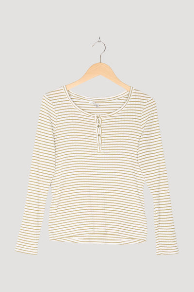 Secondhand Damen Langarm-Ringelshirt aus reiner Bio-Baumwolle