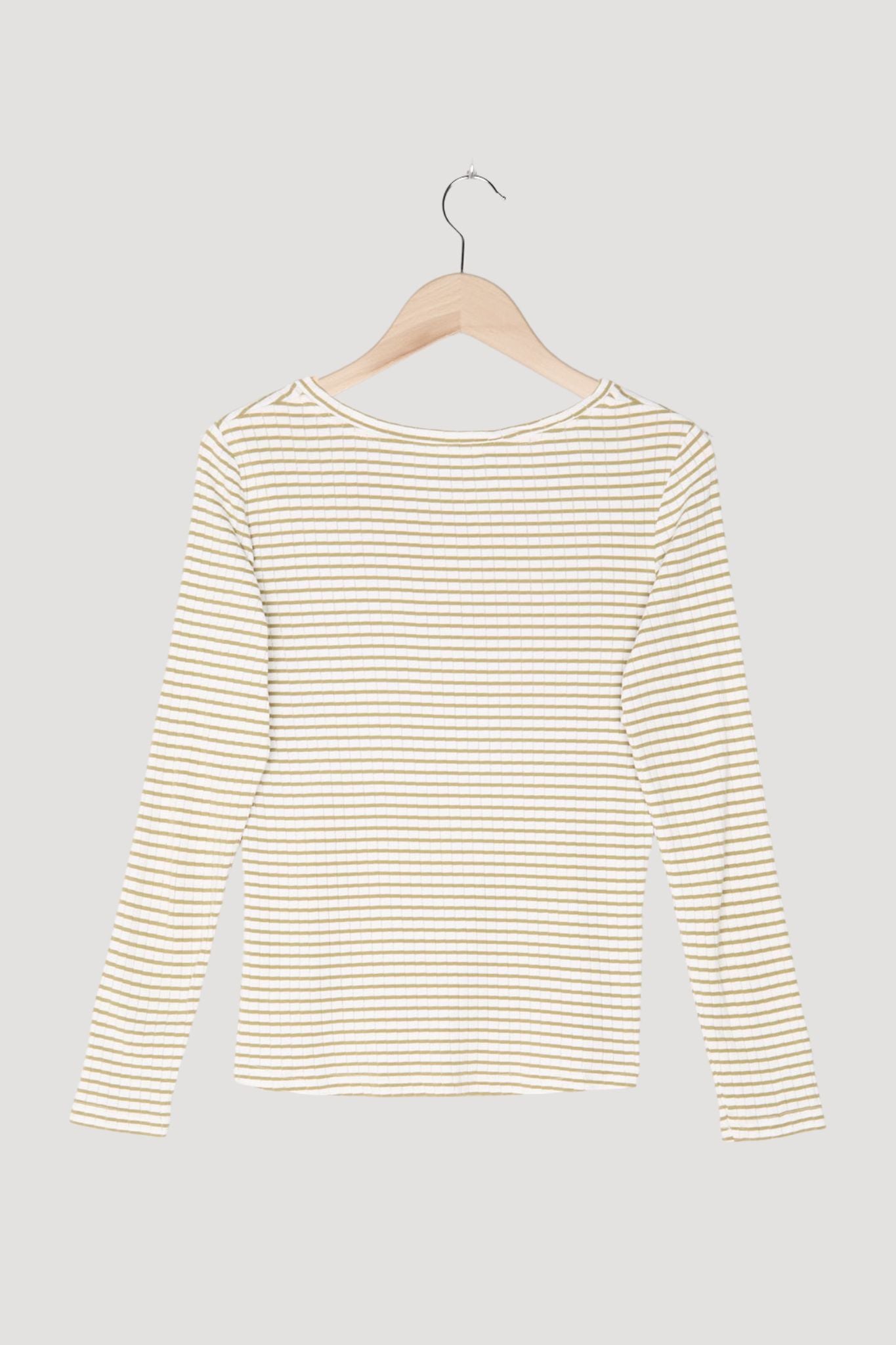 Secondhand Damen Langarm-Ringelshirt aus reiner Bio-Baumwolle