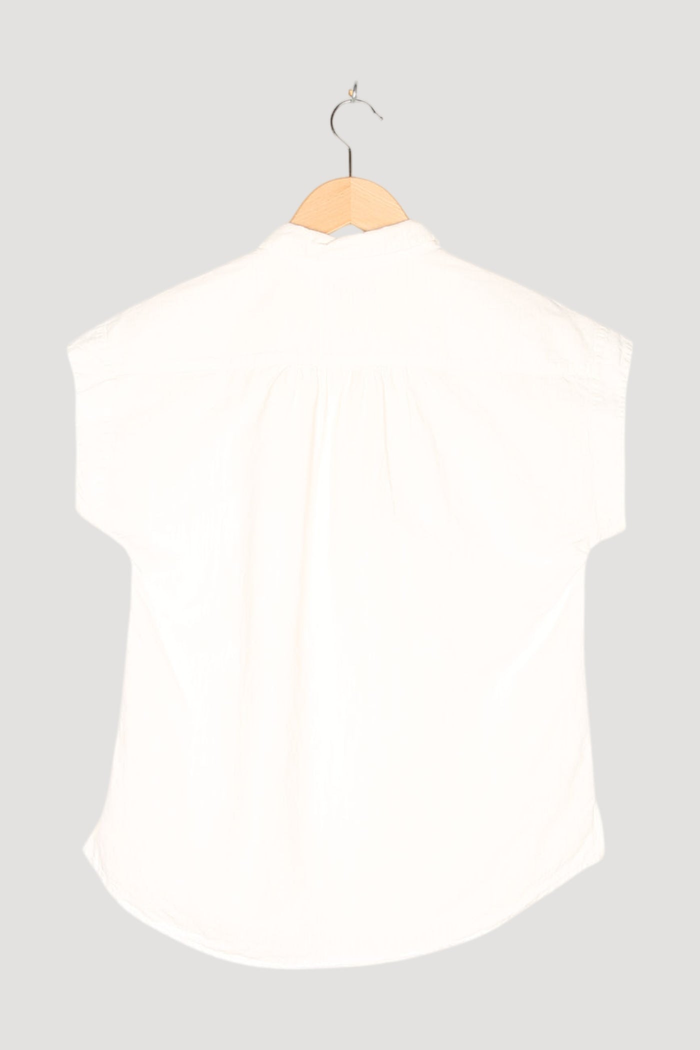 Secondhand Ärmellose Bluse aus Bio-Baumwolle mit Leinen