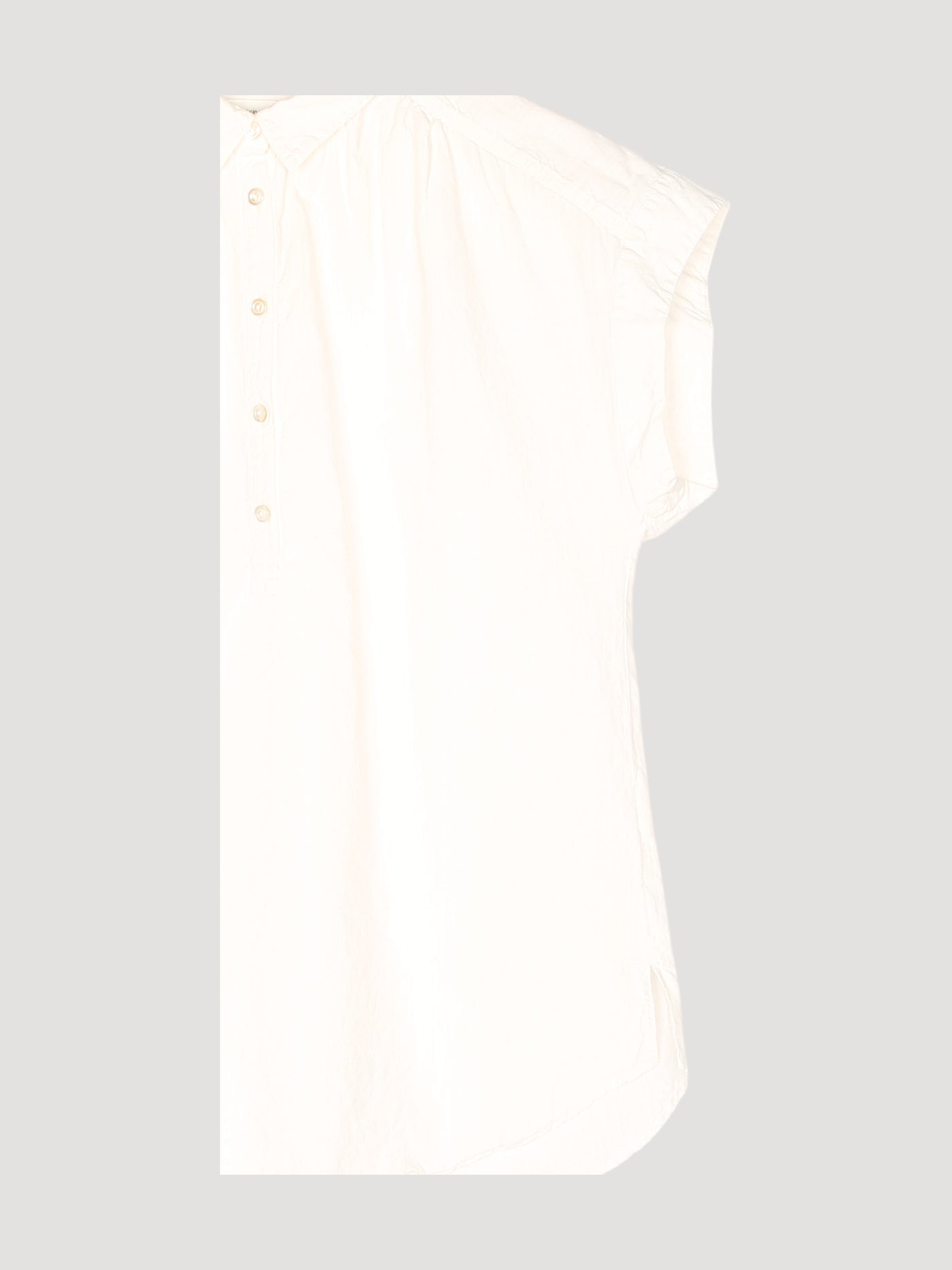 Secondhand Ärmellose Bluse aus Bio-Baumwolle mit Leinen