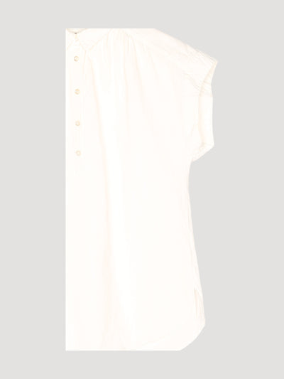 Secondhand Ärmellose Bluse aus Bio-Baumwolle mit Leinen