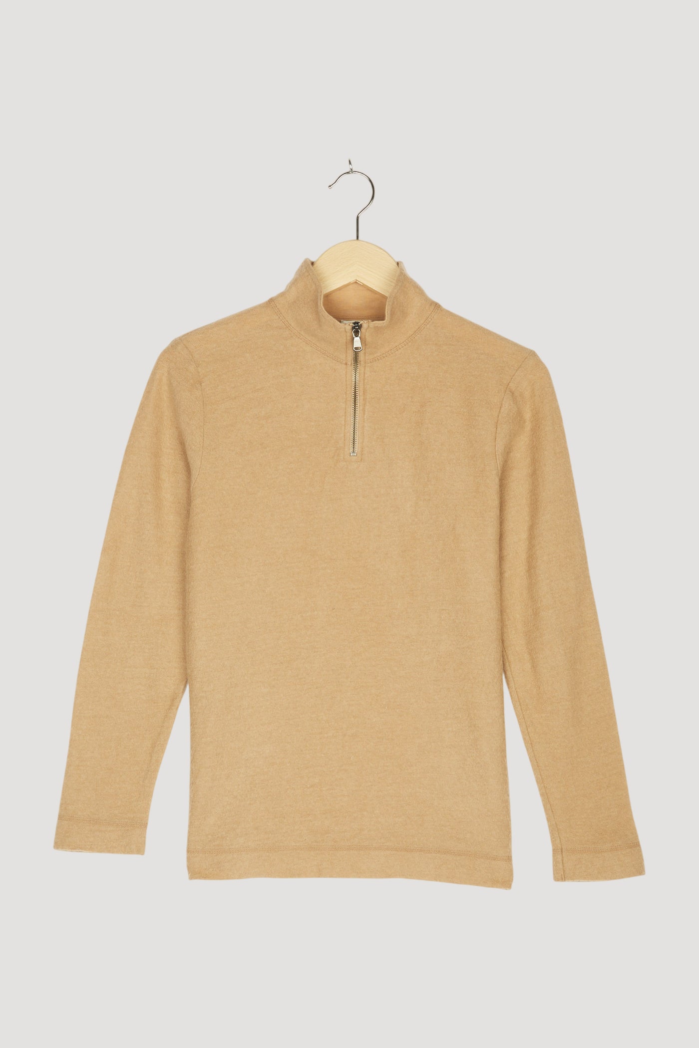 Secondhand Leichter Wollfleece Troyer aus reiner Bio-Merinowolle