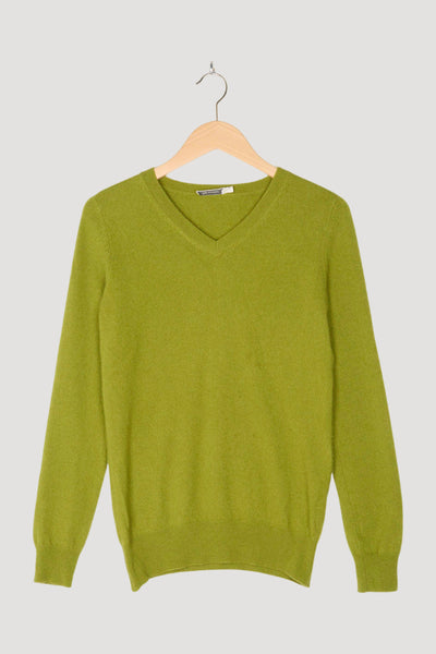 Secondhand Pullover aus reiner Schurwolle mit Kaschmir