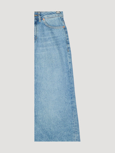 Secondhand Jeans Rock Midi Regular aus reinem Bio-Denim