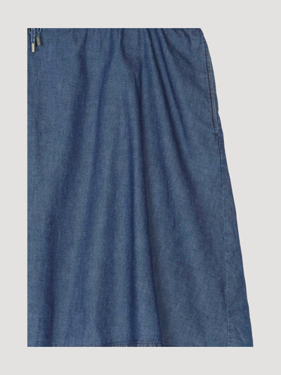Secondhand Jeansrock aus Bio-Baumwolle mit Leinen