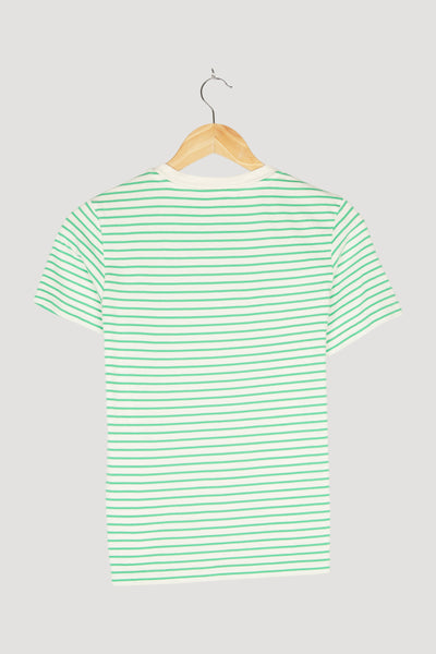 Secondhand Kurzarm-Ringelshirt aus reiner Bio-Baumwolle
