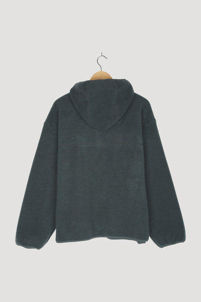 Secondhand Wollfleece Jacke mit Kapuze aus reiner Bio-Merinowolle