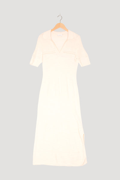 Secondhand Strickkleid aus Leinen mit Bio-Baumwolle