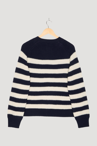 Secondhand Pullover Streifen Relaxed mit Bio-Merinowolle