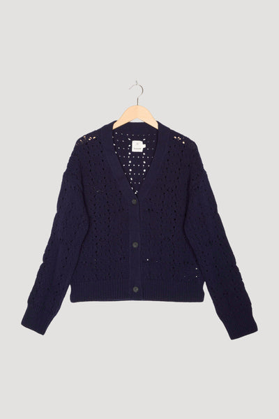 Secondhand Strickjacke Relaxed aus reiner Merinowolle