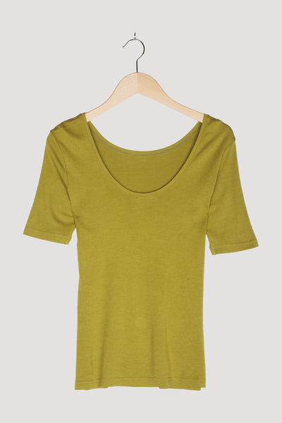 Secondhand Seiden-Shirt mit Bio-Baumwolle