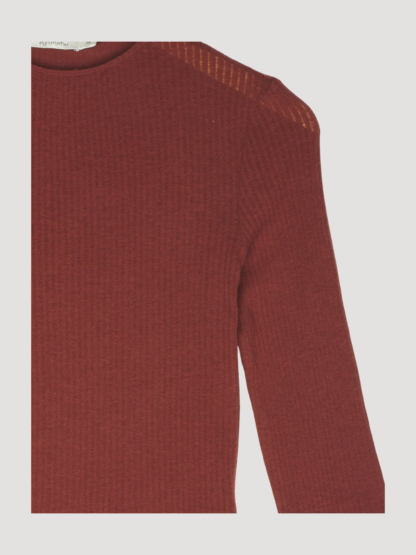 Secondhand Ajour-Shirt aus Bio-Baumwolle mit Schurwolle