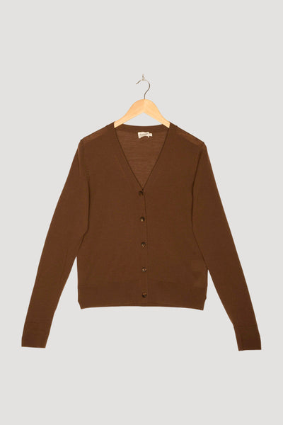 Secondhand Strickjacke Regular aus reiner Bio-Merinowolle