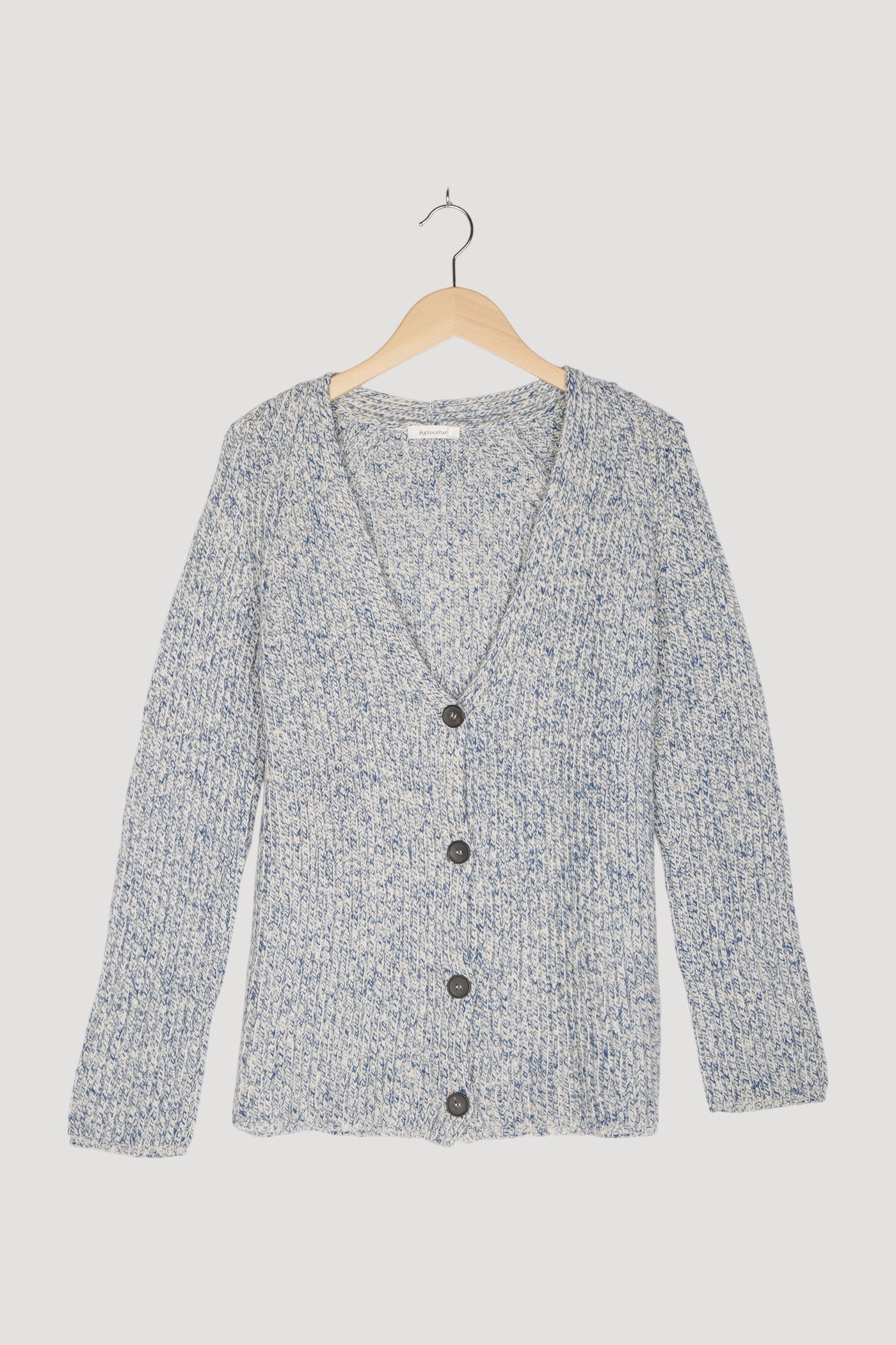 Secondhand Strickjacke aus Schurwolle mit Baumwolle
