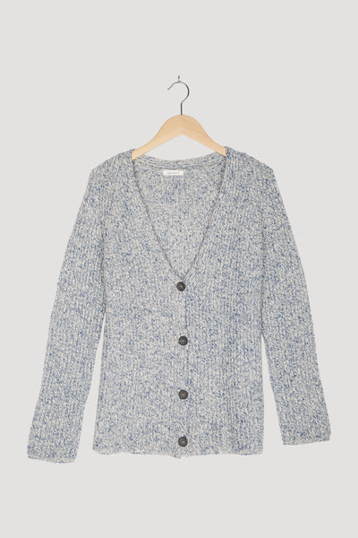 Secondhand Strickjacke aus Schurwolle mit Baumwolle