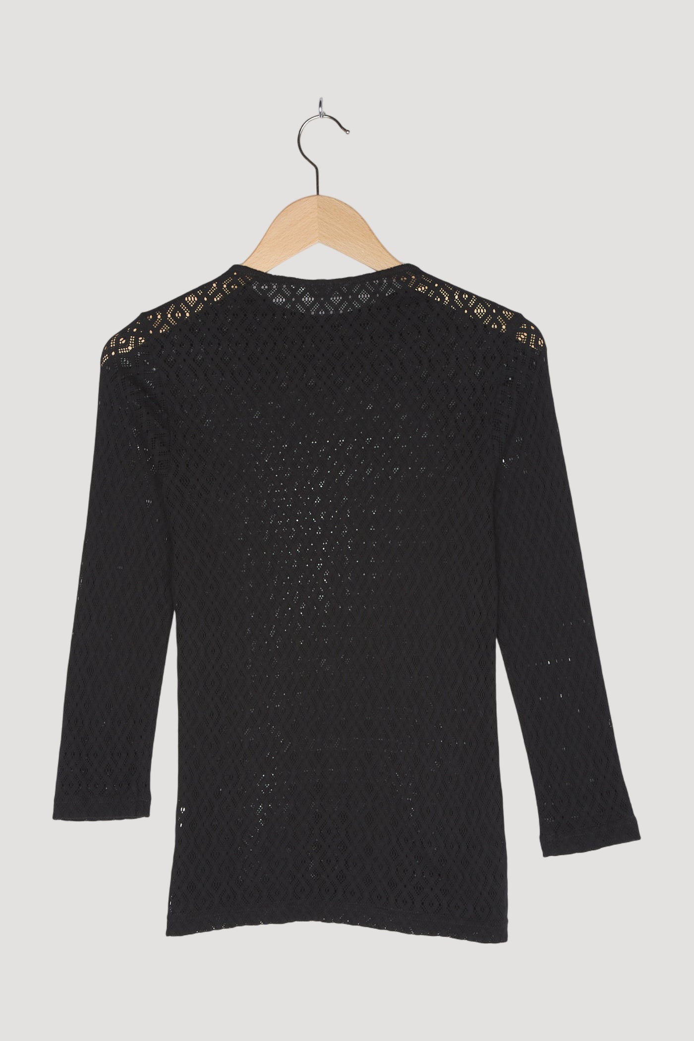 Secondhand Spitzen-Shirt aus reiner Bio-Baumwolle