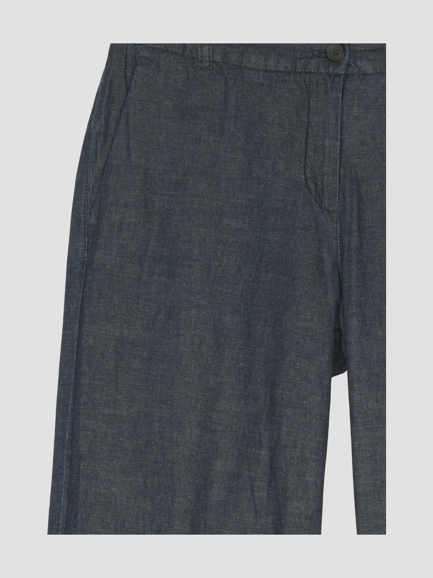 Secondhand Jeans Flared aus Bio-Baumwolle mit Leinen