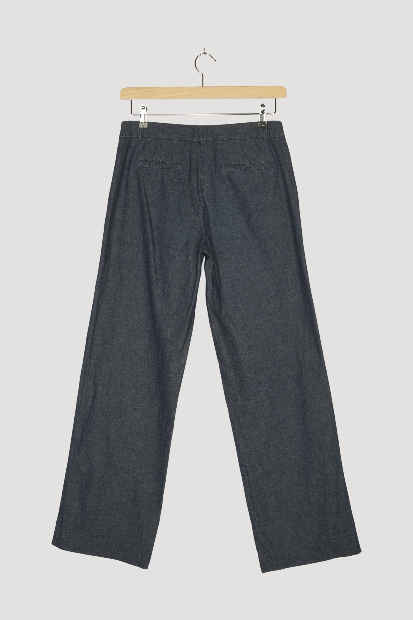 Secondhand Jeans Flared aus Bio-Baumwolle mit Leinen