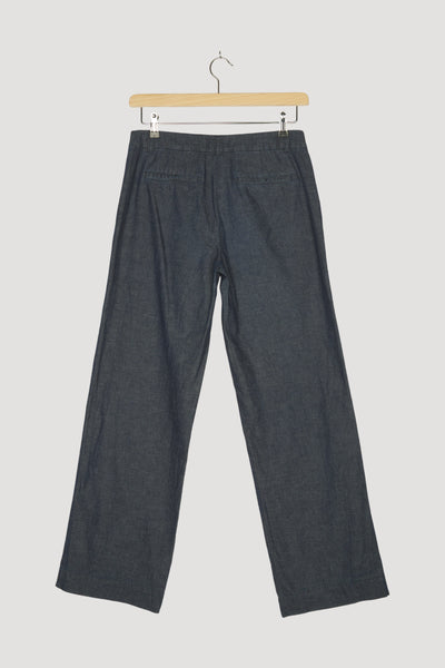 Secondhand Jeans Flared aus Bio-Baumwolle mit Leinen