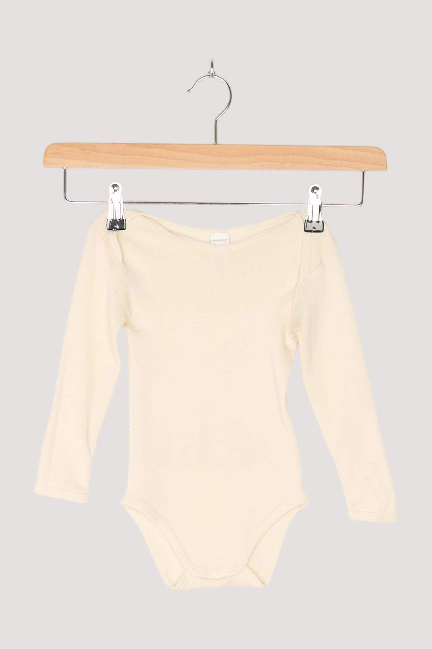 Secondhand Langarm-Body aus Bio-Merinowolle mit Seide