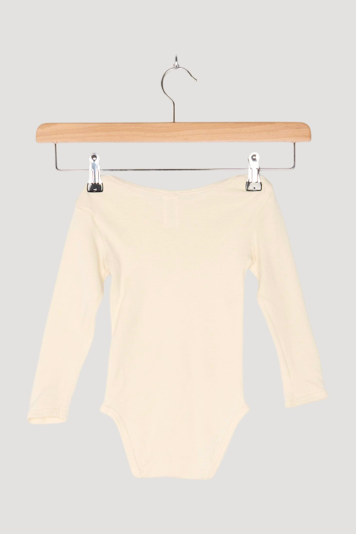 Secondhand Langarm-Body aus Bio-Merinowolle mit Seide