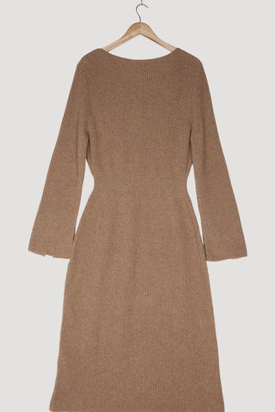 Secondhand Strickkleid Midi Regular aus reiner Bio-Baumwolle und Schurwolle