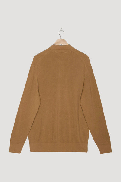 Secondhand Pullover Smart Polo aus reiner Bio-Baumwolle mit Schurwolle