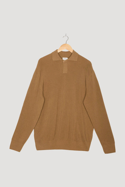 Secondhand Pullover Smart Polo aus reiner Bio-Baumwolle mit Schurwolle