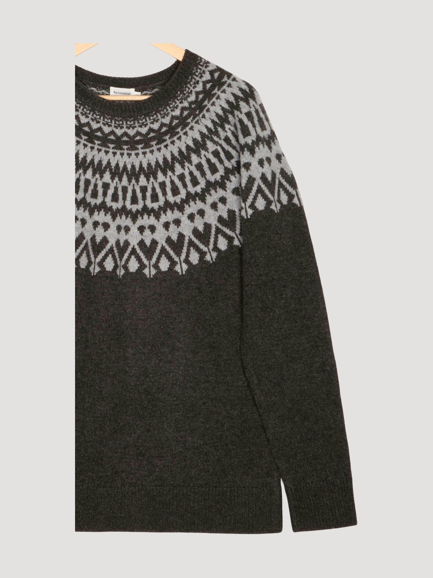 Secondhand Norweger Pullover Regular aus Schurwolle und Yak-Wolle
