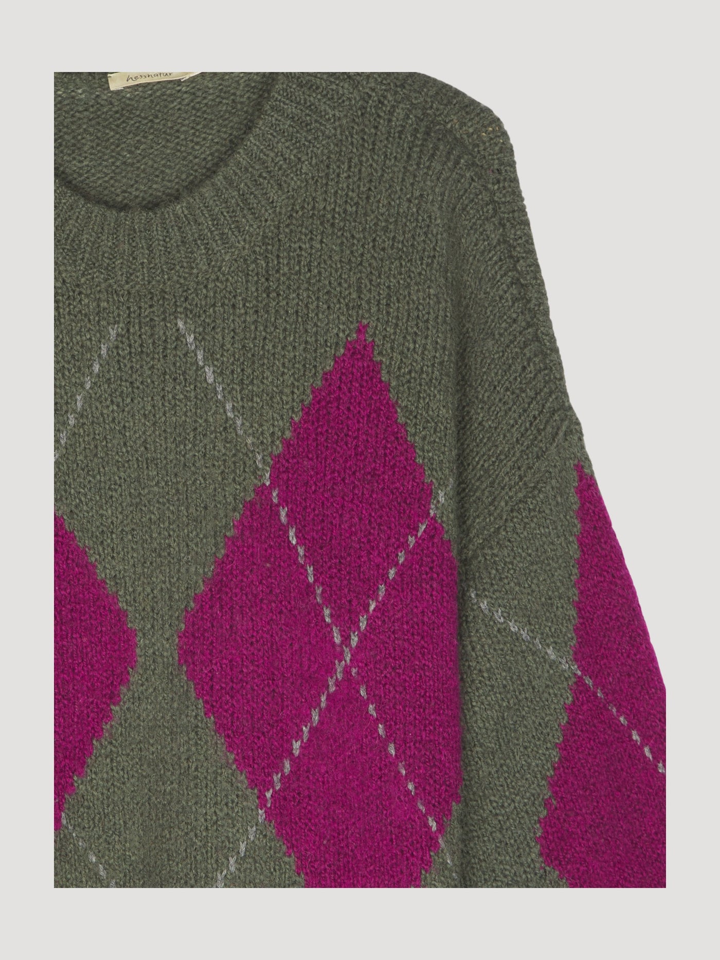 Secondhand Damen Argyle-Pullover aus Schurwolle mit Alpaka