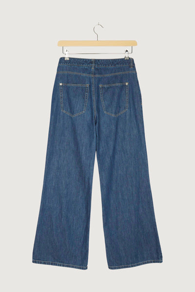 Secondhand Jeans Wide Leg aus Bio-Baumwolle mit Kapok