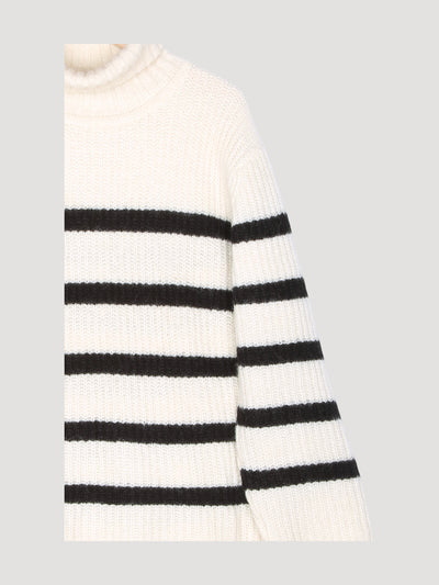 Secondhand Rollkragen-Pullover aus Alpaka mit Seide und Mohair