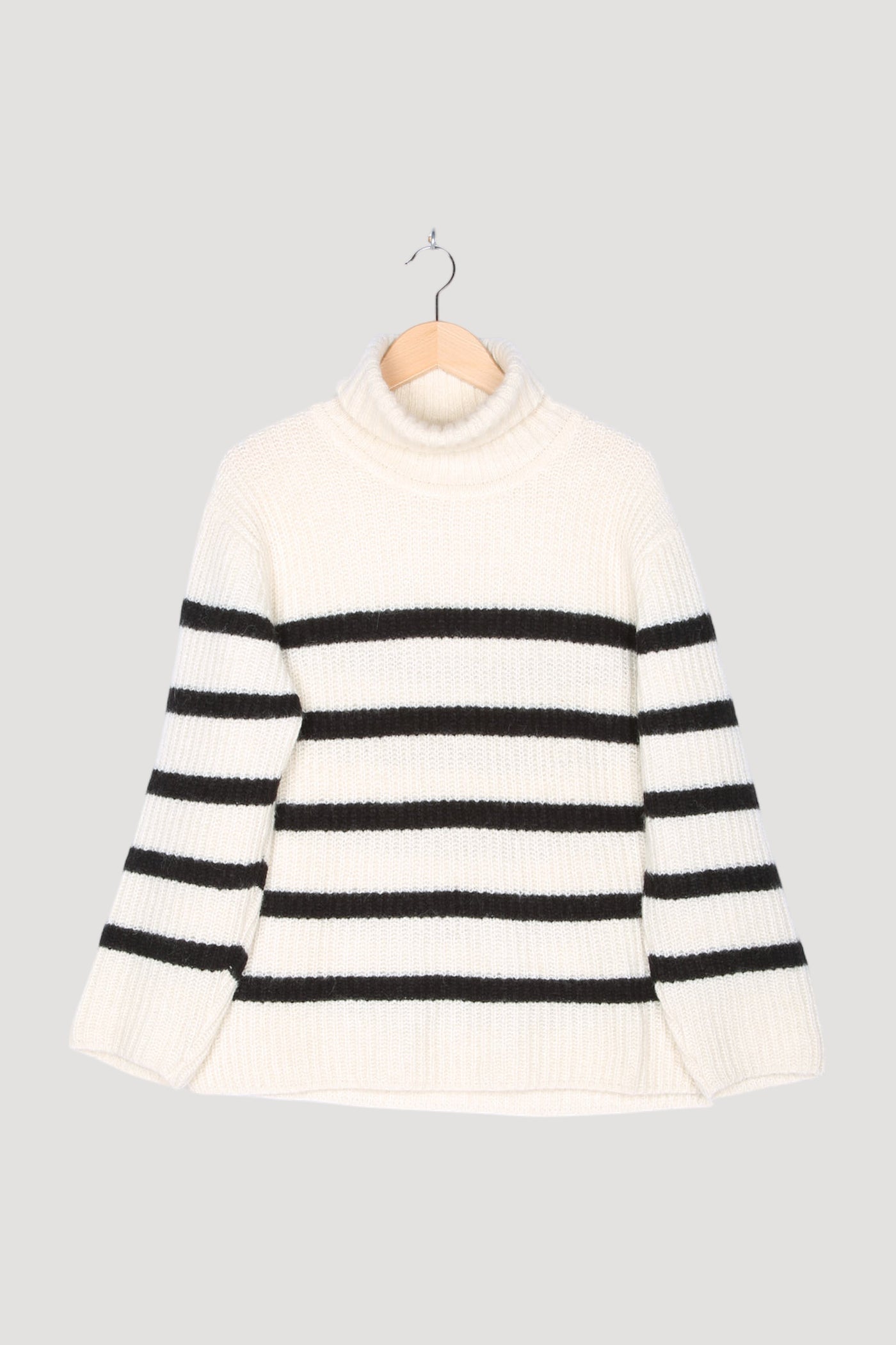 Secondhand Rollkragen-Pullover aus Alpaka mit Seide und Mohair