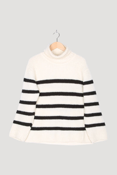 Secondhand Rollkragen-Pullover aus Alpaka mit Seide und Mohair