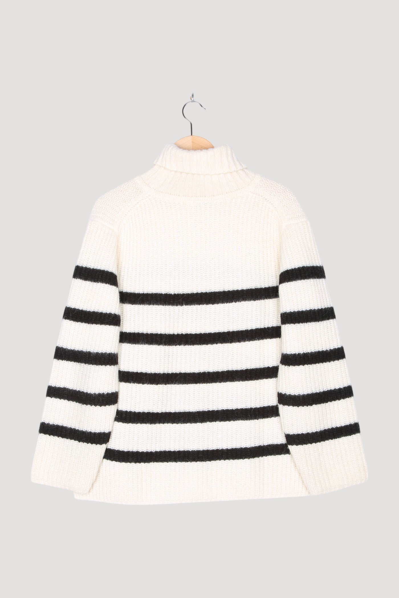 Secondhand Rollkragen-Pullover aus Alpaka mit Seide und Mohair