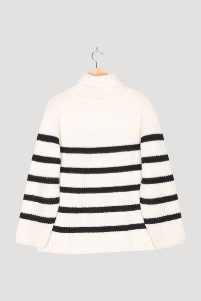 Secondhand Rollkragen-Pullover aus Alpaka mit Seide und Mohair