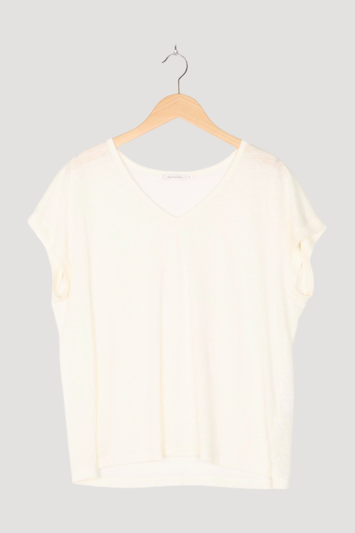 Secondhand Kurzarm-Shirt aus reinem Leinen