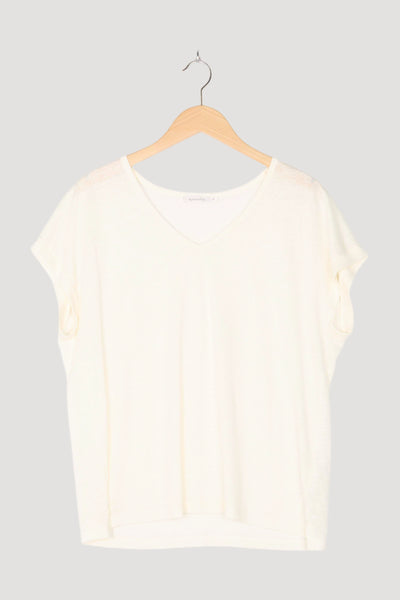 Secondhand Kurzarm-Shirt aus reinem Leinen