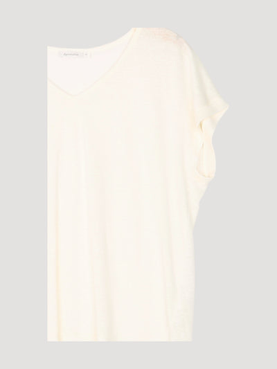 Secondhand Kurzarm-Shirt aus reinem Leinen