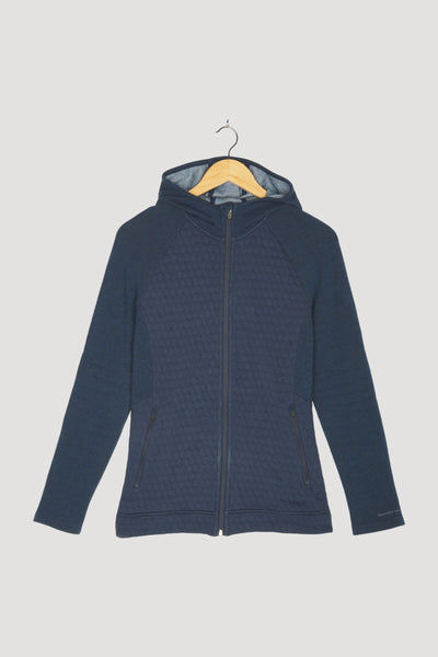Secondhand Damen Kapuzenjacke mit 3D-Struktur aus Bio-Baumwolle mit Bio-Schurwolle