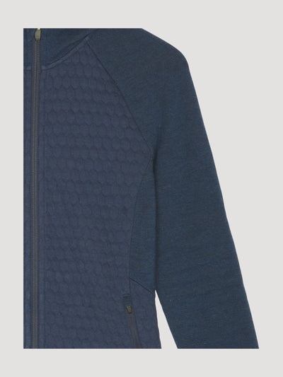 Secondhand Damen Kapuzenjacke mit 3D-Struktur aus Bio-Baumwolle mit Bio-Schurwolle