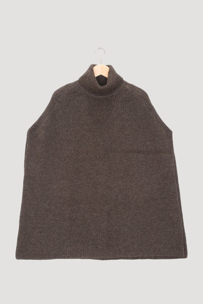 Secondhand Strickcape aus Bio-Merinowolle mit Alpaka